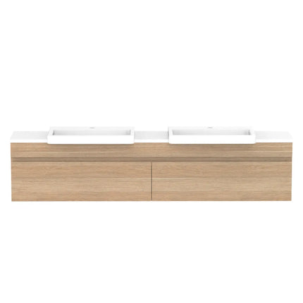ADP Glacier Lite Semi-Recessed All Drawer Slim Vanity with Benchtop 600-1800mm