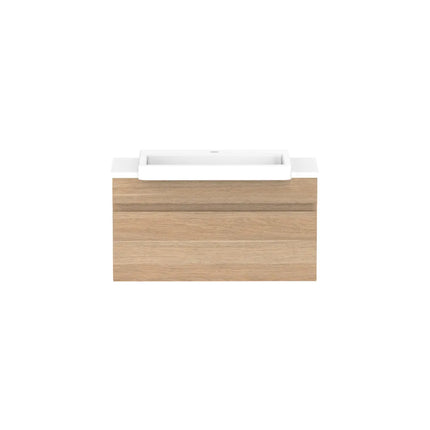 ADP Glacier Lite Semi-Recessed All Drawer Slim Vanity with Benchtop