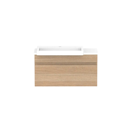 ADP Glacier Lite Semi-Recessed All Drawer Slim Vanity with Benchtop
