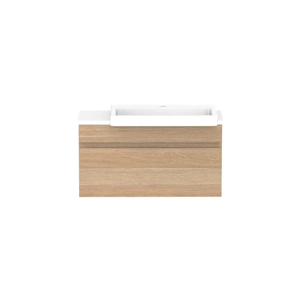 ADP Glacier Lite Semi-Recessed All Drawer Slim Vanity with Benchtop