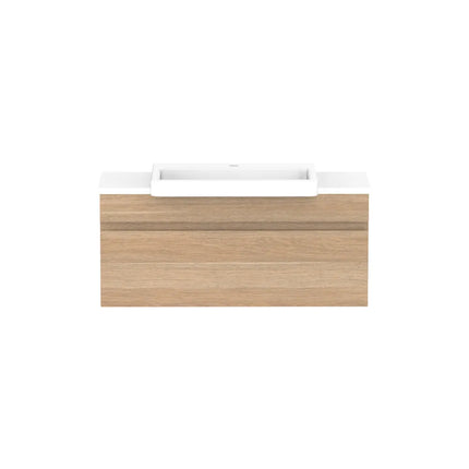 ADP Glacier Lite Semi-Recessed All Drawer Slim Vanity with Benchtop