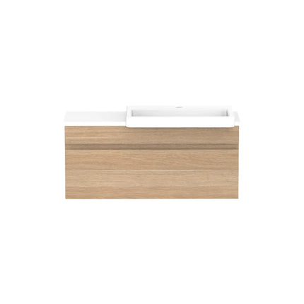 ADP Glacier Lite Semi-Recessed All Drawer Slim Vanity with Benchtop