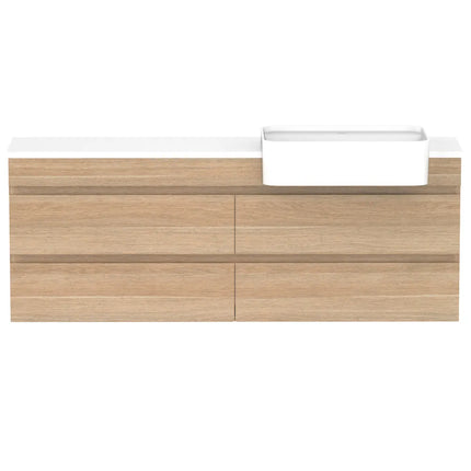 ADP Glacier Lite Semi-Recessed All Drawer Twin Vanity with Benchtop