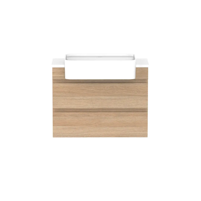 ADP Glacier Lite Semi-Recessed All Drawer Twin Vanity with Benchtop