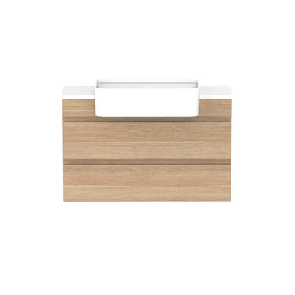 ADP Glacier Lite Semi-Recessed All Drawer Twin Vanity with Benchtop