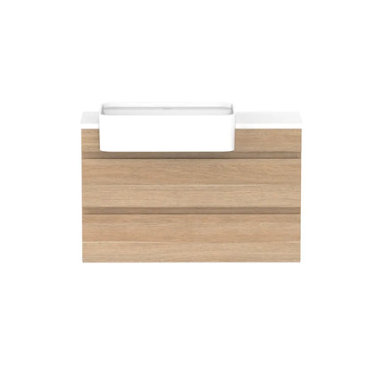 ADP Glacier Lite Semi-Recessed All Drawer Twin Vanity with Benchtop
