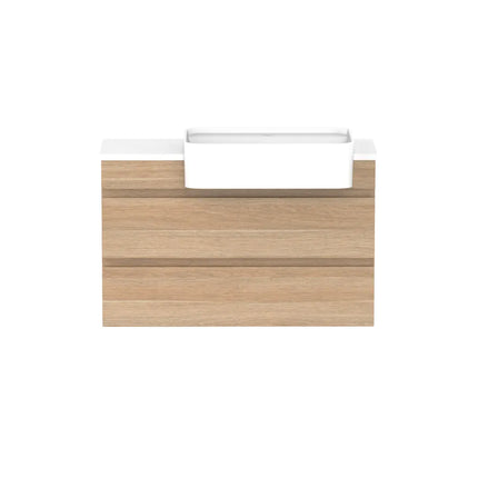 ADP Glacier Lite Semi-Recessed All Drawer Twin Vanity with Benchtop