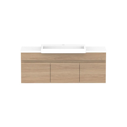 ADP Glacier Lite Semi-Recessed Door and Drawer Slim Vanity with Benchtop