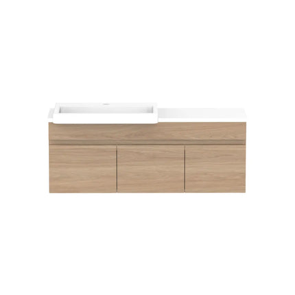 ADP Glacier Lite Semi-Recessed Door and Drawer Slim Vanity with Benchtop 750-1800mm