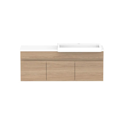 ADP Glacier Lite Semi-Recessed Door and Drawer Slim Vanity with Benchtop 750-1800mm