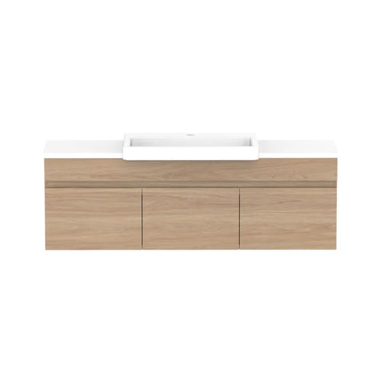 ADP Glacier Lite Semi-Recessed Door and Drawer Slim Vanity with Benchtop