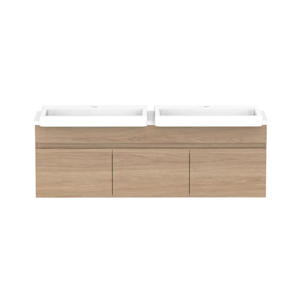 ADP Glacier Lite Semi-Recessed Door and Drawer Slim Vanity with Benchtop 750-1800mm