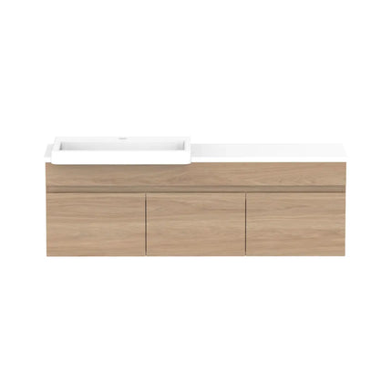 ADP Glacier Lite Semi-Recessed Door and Drawer Slim Vanity with Benchtop
