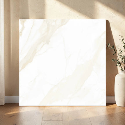 Marble Look Tile Glow Gold Matte 600X600