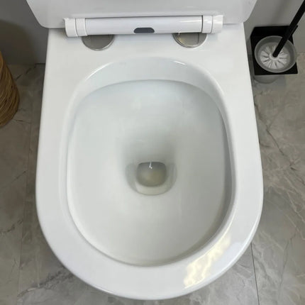 Hannah Rimless Back to Wall Toilet Suite Gloss White 665X380X845