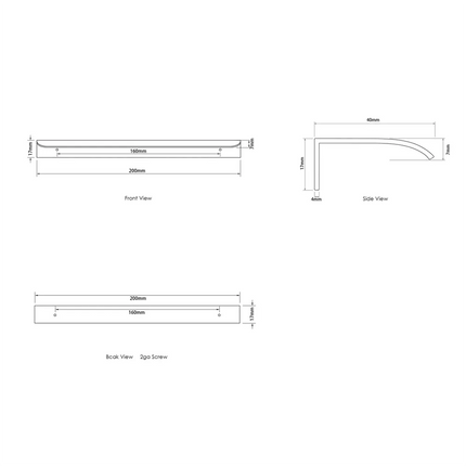 Otti Hampshire Wall Hung Vanity Handle in Colours