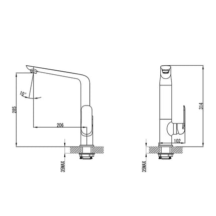 Ikon Kara Sink Mixer Chrome