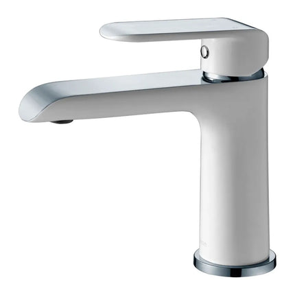 Ikon Kara Basin Mixer Chrome & White, 2 Sizes