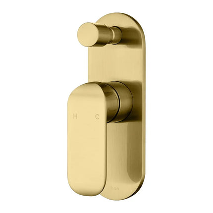 Ikon Kara Wall Mixer With Diverter Brushed Gold