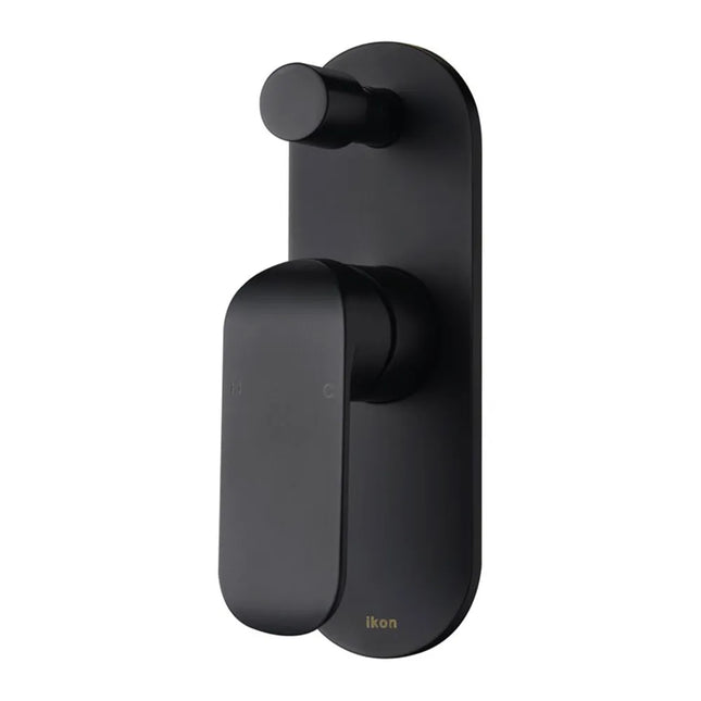 Ikon Kara Wall Mixer With Diverter Matt Black