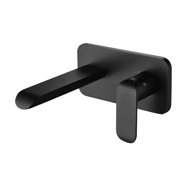 Ikon Kara Wall Basin Mixer Matt Black