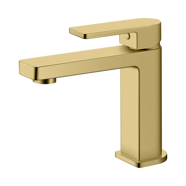 Ikon Flores Basin Mixer Brushed Gold, 2 Sizes