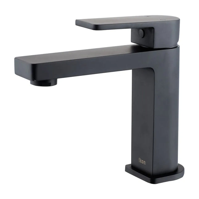 Ikon Flores Basin Mixer Matt Black, 2 Sizes