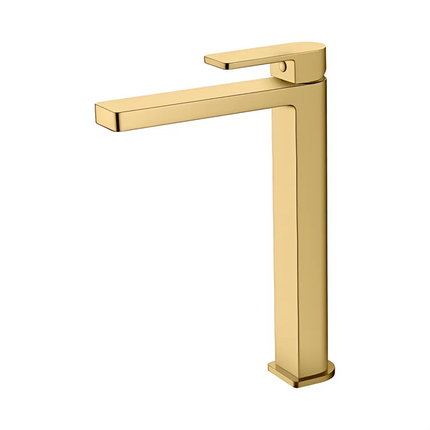 Ikon Flores Basin Mixer Brushed Gold, 2 Sizes