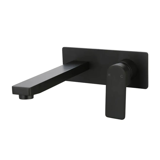 Ikon Flores Wall Basin Mixer Matt Black