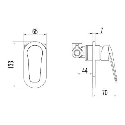 Ikon Sulu Wall Mixer Chrome