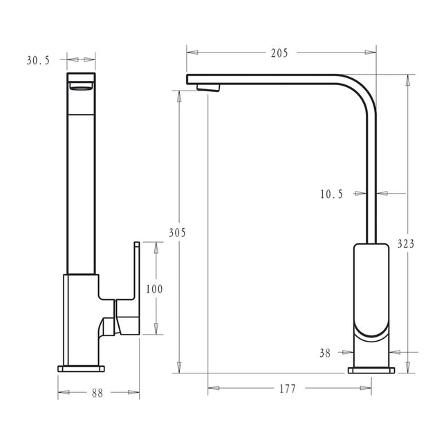 Ikon Ceram Sink Mixer Chrome
