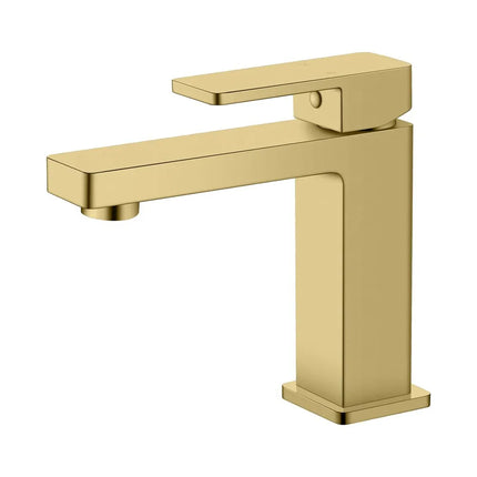 Ikon Ceram Basin Mixer Brushed Gold, 2 Sizes