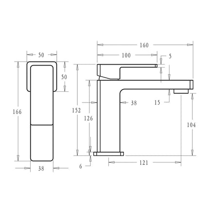 Ikon Ceram Basin Mixer Chrome, 2 Sizes