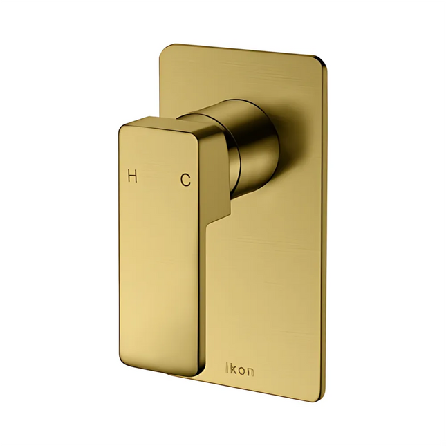 Ikon Ceram Wall Mixer Brushed Gold