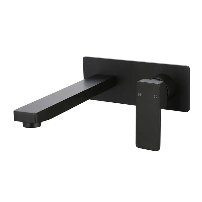 Ikon Ceram Wall Basin Mixer Matt Black