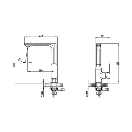 Ikon Seto Sink Mixer Chrome & White