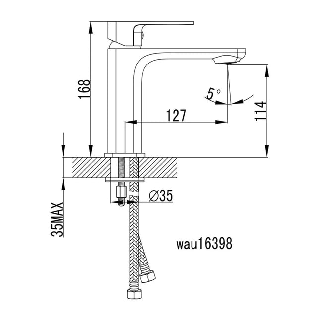 Ikon Seto Basin Mixer Matt Black, 2 Sizes