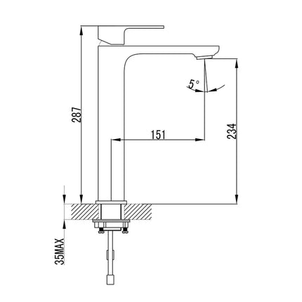 Ikon Seto Basin Mixer Chrome, 2 Sizes