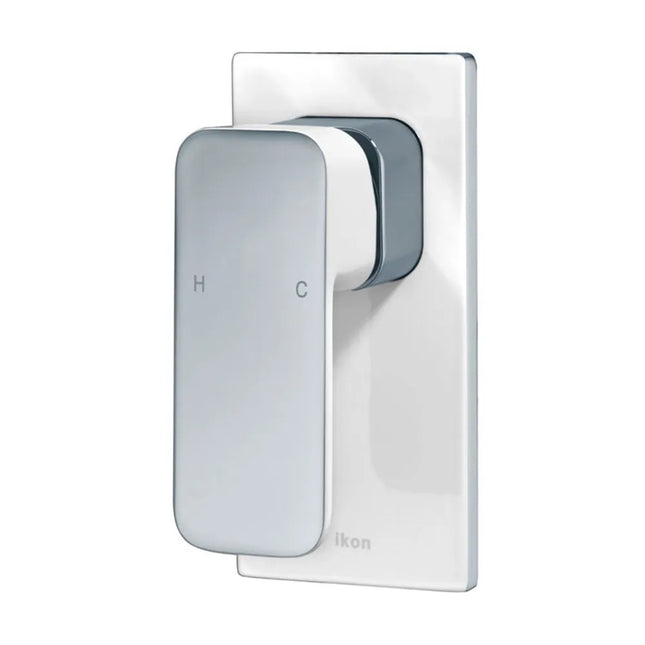 Ikon Seto Wall Mixer Chrome & White