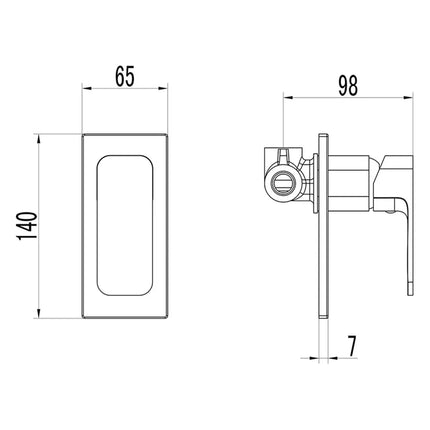 Ikon Seto Wall Mixer Chrome & White