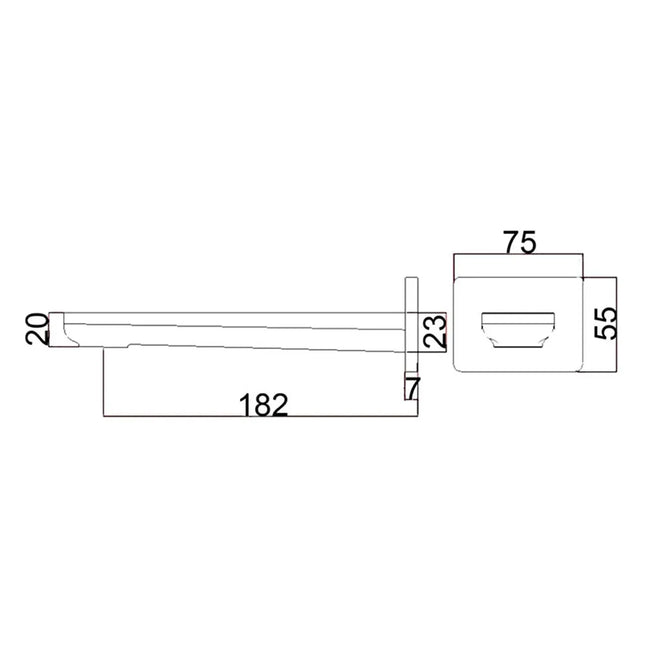 Ikon Seto Bath Spout Chrome & White