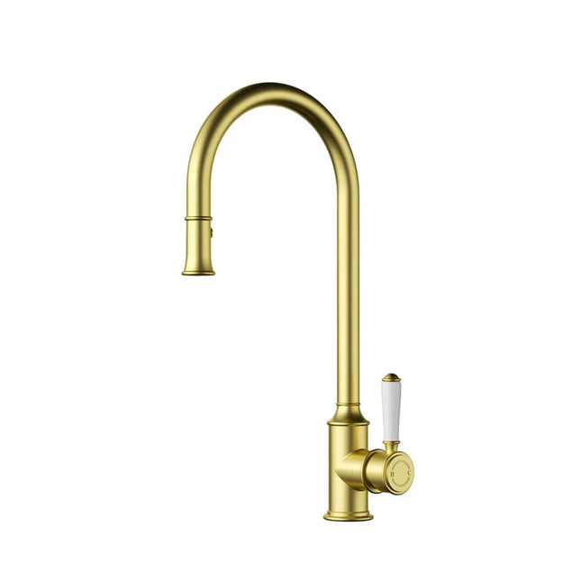 Ikon Clasico Pull-Out Sink Mixer Brushed Gold