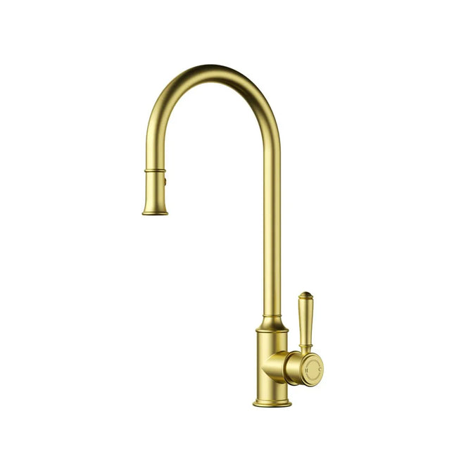 Ikon Clasico Pull-Out Sink Mixer Brushed Gold