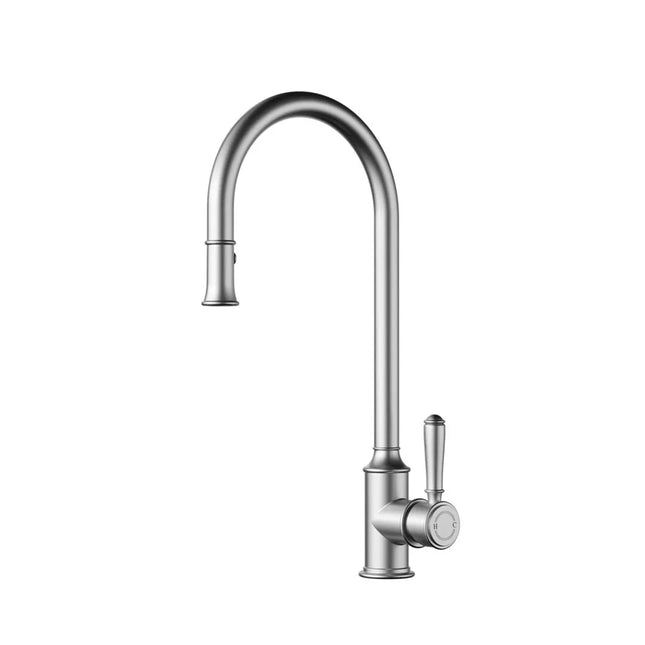 Ikon Clasico Pull-Out Sink Mixer Brushed Nickel