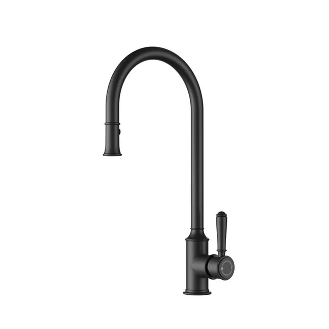 Ikon Clasico Pull-Out Sink Mixer Matt Black