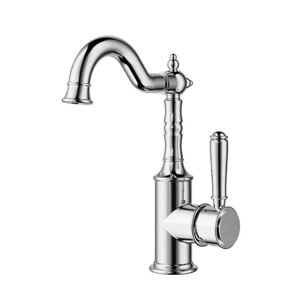 Ikon Clasico Basin Mixer Side Handle Chrome