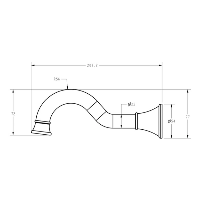 Ikon Clasico Spout Brushed Nickel