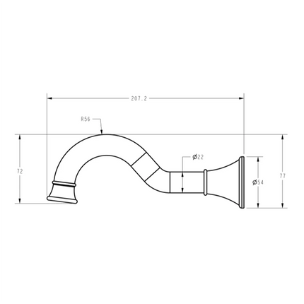 Ikon Clasico Spout Brushed Nickel