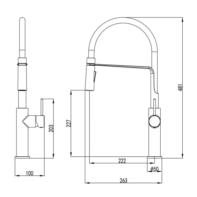 Ikon Hali Multifunction Sink Mixer Chrome