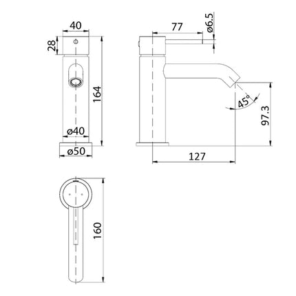 Ikon Hali Basin Mixer Chrome, 2 Sizes